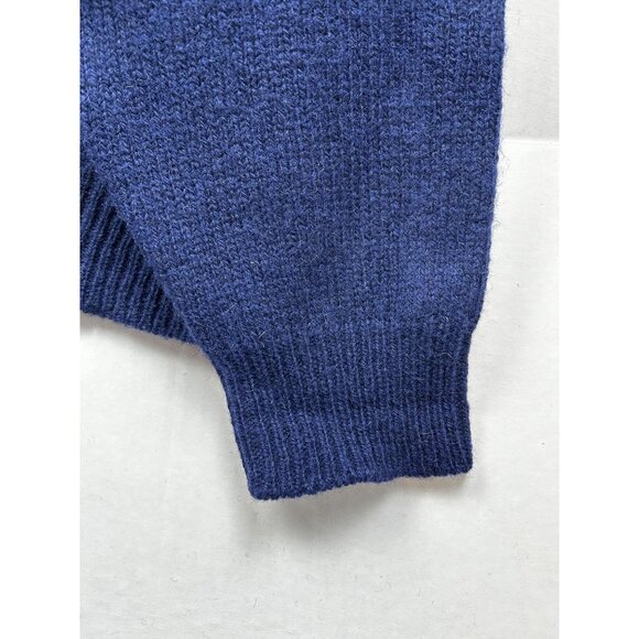 Vintage Claybrooke Sweater Mens Large Shetland Wool Blue Preppy Classic Timeless - Picture 6 of 8